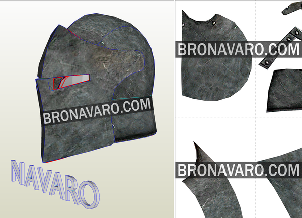 Load image into Gallery viewer, Medieval Knight Visored Helmet Pattern