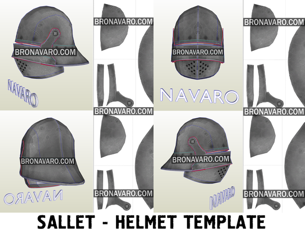Load image into Gallery viewer, Medieval Sallet helmet pepakura
