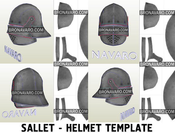 Load image into Gallery viewer, Medieval Sallet helmet pepakura