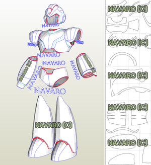 mega man pepakura template