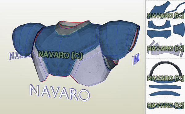 Load image into Gallery viewer, mega man x armor pepakura