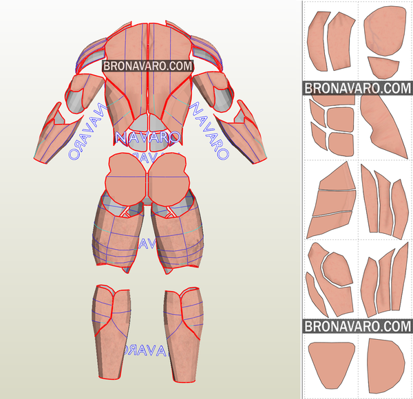 Load image into Gallery viewer, Muscle Suit Cosplay Template