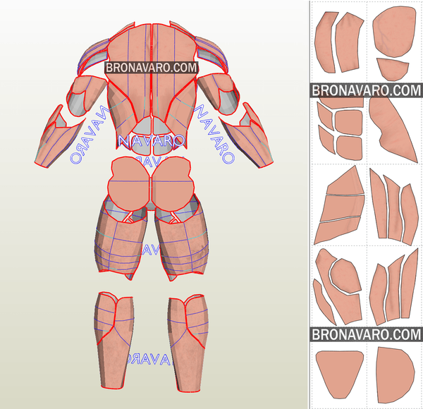Load image into Gallery viewer, Muscle Suit Cosplay Template