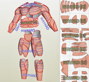 MUSCLE SUIT (Foam Template) - Muscle Suit Pepakura - Muscle Body Cosplay - DIY Muscle Suit - Cosplay Template - Printable Pdf + Pdo