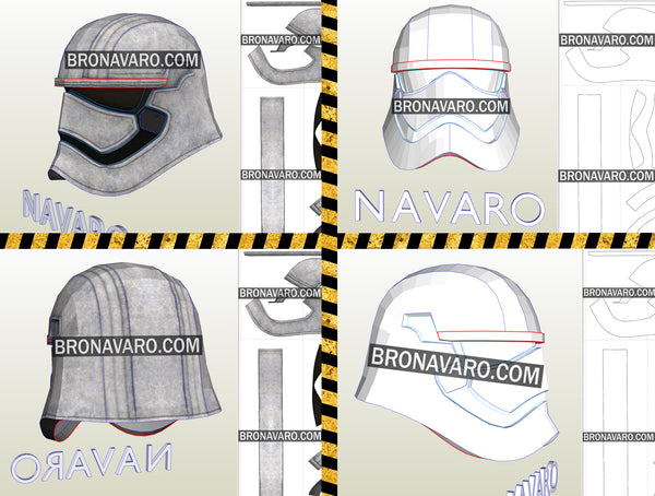 Load image into Gallery viewer, Capitan Phasma Helmet Template