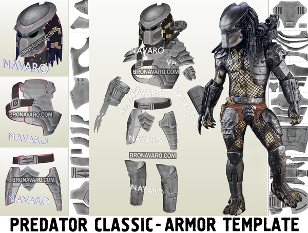 Load image into Gallery viewer, Predator Armor Pepakura Template
