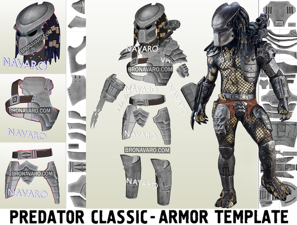 Load image into Gallery viewer, Predator Armor Pepakura Template