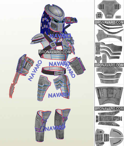 Load image into Gallery viewer, Predator Cosplay Template

