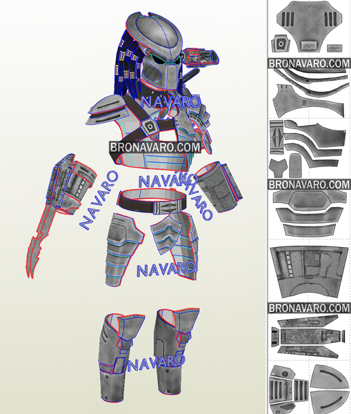 Load image into Gallery viewer, Predator Cosplay Template