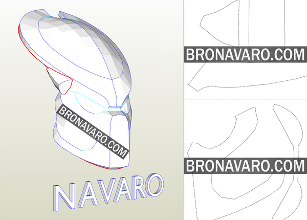 Load image into Gallery viewer, Predator Mask Pepakura