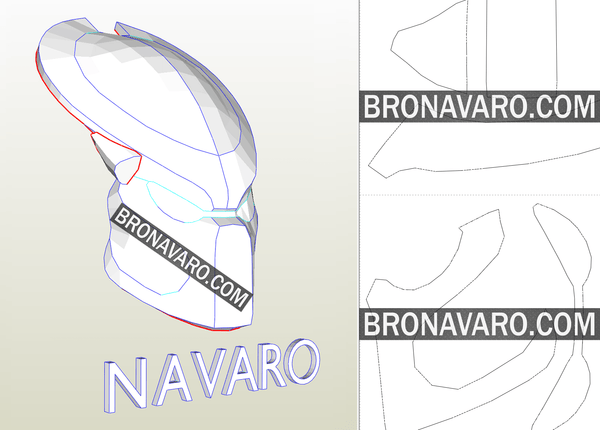 Load image into Gallery viewer, Predator Mask Pepakura