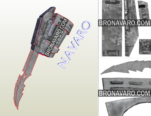 Load image into Gallery viewer, Predator Wrist Blades Template