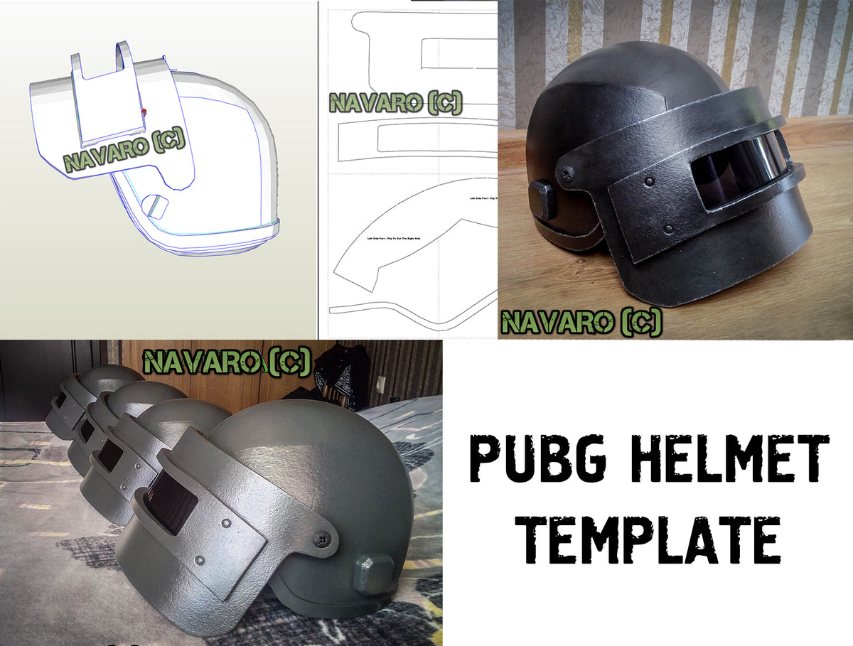 PUBG Helmet (Foam Template) - Pubg Cosplay Helmet - Pubg Helmet Pepakura -  PUBG Cosplay - Eva Foam Helmet - Battlegrounds Cosplay - DIY