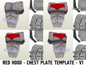 Red Hood Armor Eva Foam Template