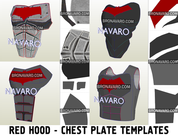 Load image into Gallery viewer, Red Hood Chest Plate Armor Templates