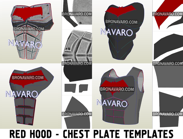 Load image into Gallery viewer, Red Hood Chest Plate Armor Templates