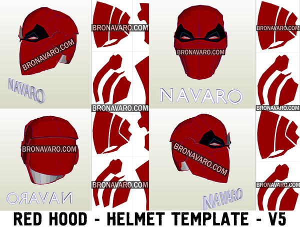 Load image into Gallery viewer, Red Hood - Deathstroke Helmet Eva Foam Template
