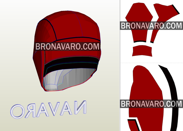 Load image into Gallery viewer, Red Hood Helmet Cosplay Pattern