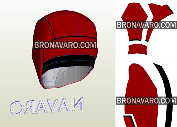 Load image into Gallery viewer, Red Hood Helmet Cosplay Pattern