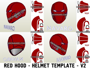 Red Hood Injustice 2 Helmet Cosplay Template