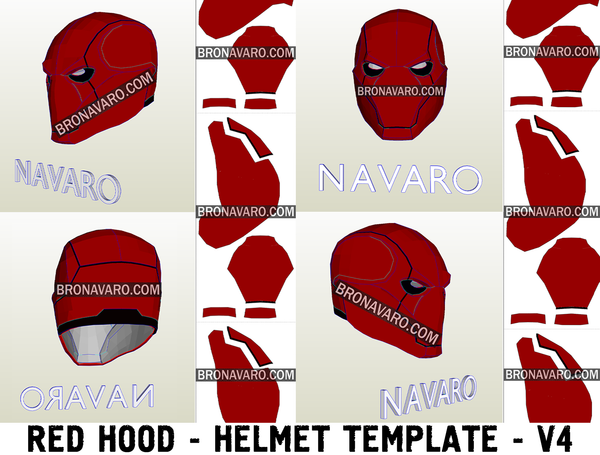 Load image into Gallery viewer, Red Hood Helmet Eva Foam Pattern
