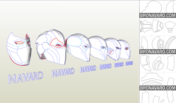 Load image into Gallery viewer, Red Hood Helmets Pepakura Templates