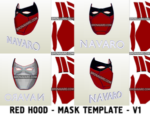 Red Hood Mask Outlaw Pepakura Template