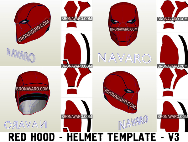 Load image into Gallery viewer, Red Hood Rebirth Helmet Foam Template