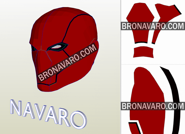 Load image into Gallery viewer, Red Hood Rebirth Helmet Pepakura
