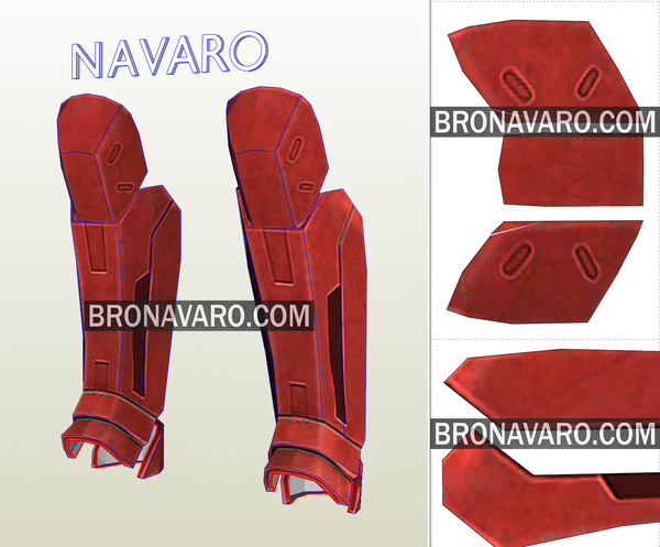 Load image into Gallery viewer, Red Hood Shin Guards Pattern