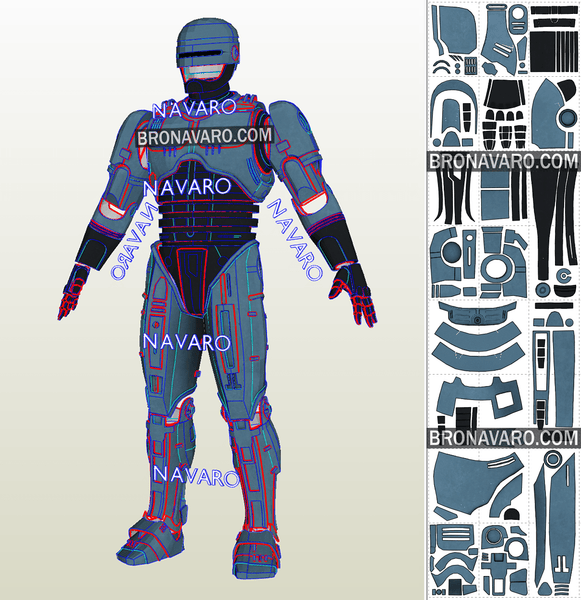 Load image into Gallery viewer, Robocop 1987 Cosplay Pepakura Templates