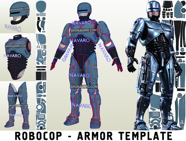 Load image into Gallery viewer, Robocop Armor Pepakura Template