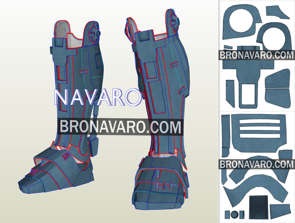 Load image into Gallery viewer, Robocop Shins And Boots Template