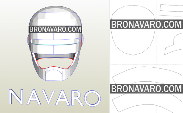 Load image into Gallery viewer, Robocop Helmet DIY Printable Template