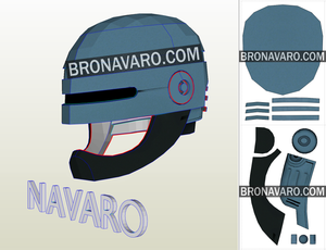 Robocop Helmet Foam Template