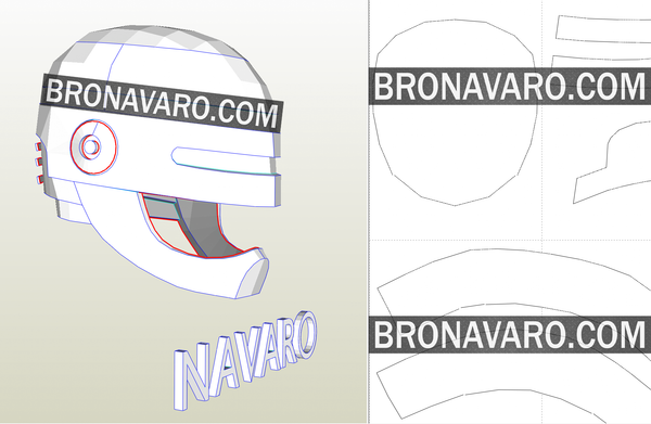 Load image into Gallery viewer, Robocop Helmet PDF Pattern