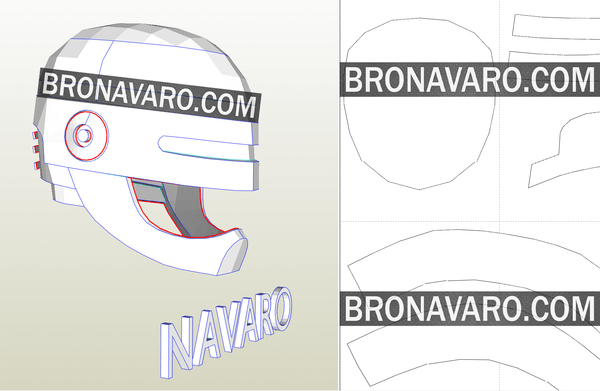 Load image into Gallery viewer, Robocop Helmet PDF Pattern