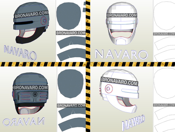 Load image into Gallery viewer, Robocop Helmet Printable Template