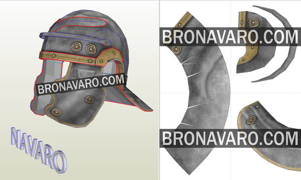 Load image into Gallery viewer, Roman Centurion Helmet Template