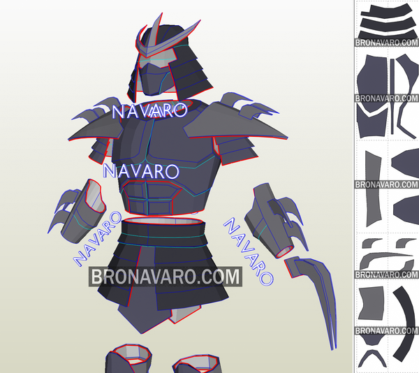 Load image into Gallery viewer, Shredder armor pdf template