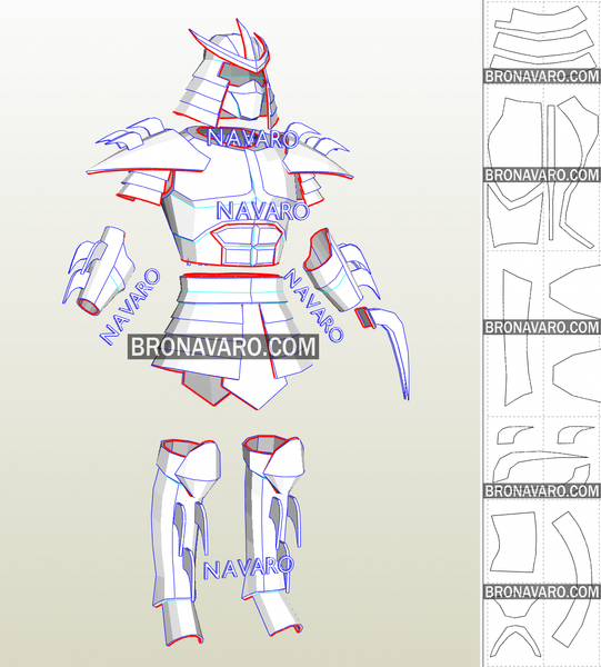 Load image into Gallery viewer, Tmnt Utrom Shredder Armor Cosplay Template