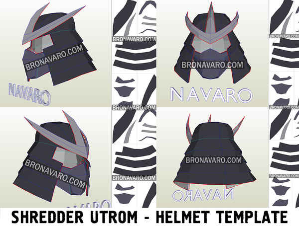 Load image into Gallery viewer, shredder helmet pepakura