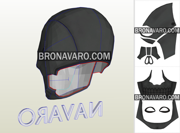 Load image into Gallery viewer, Skull Helmet Template