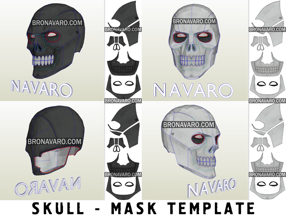 Skeleton Mask Template