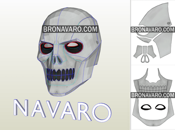 Load image into Gallery viewer, Skull Mask Foam Templates