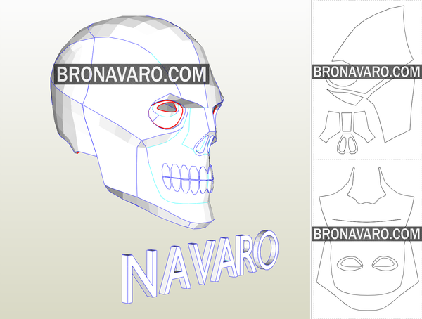 Load image into Gallery viewer, Skull Mask Pepakura
