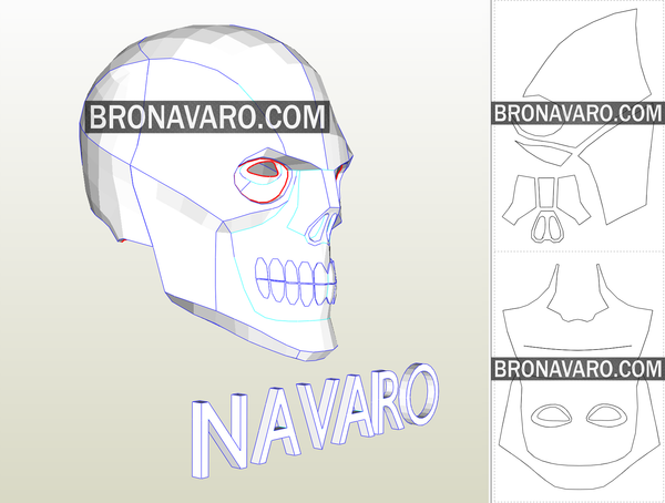 Load image into Gallery viewer, Skull Mask Pepakura