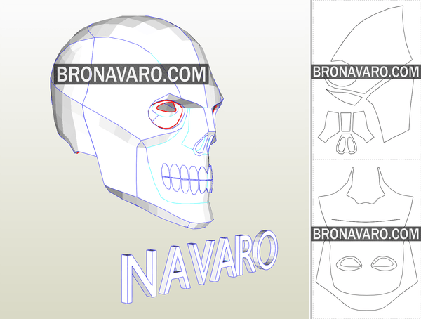 Load image into Gallery viewer, Skull Mask Pepakura