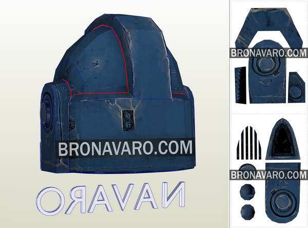 Load image into Gallery viewer, Space Marine Helmet Cosplay Template