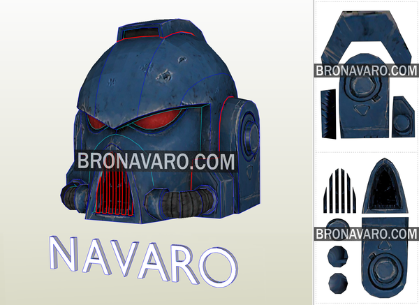 Load image into Gallery viewer, Space Marine Helmet Eva Foam Template